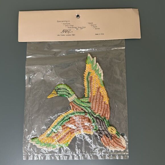 GLITZ Vintage 90s Sequin Mallard Duck Applique *NEW* - Picture 4 of 4